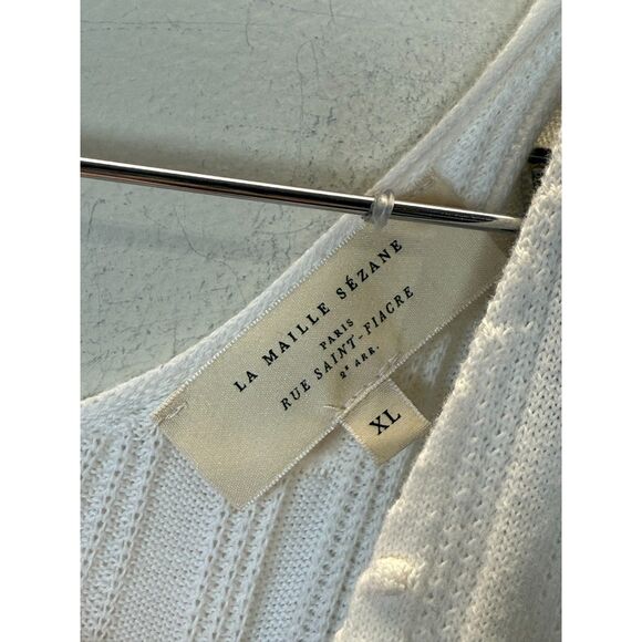 Sézane White Textured Blouse - Picture 8 of 9